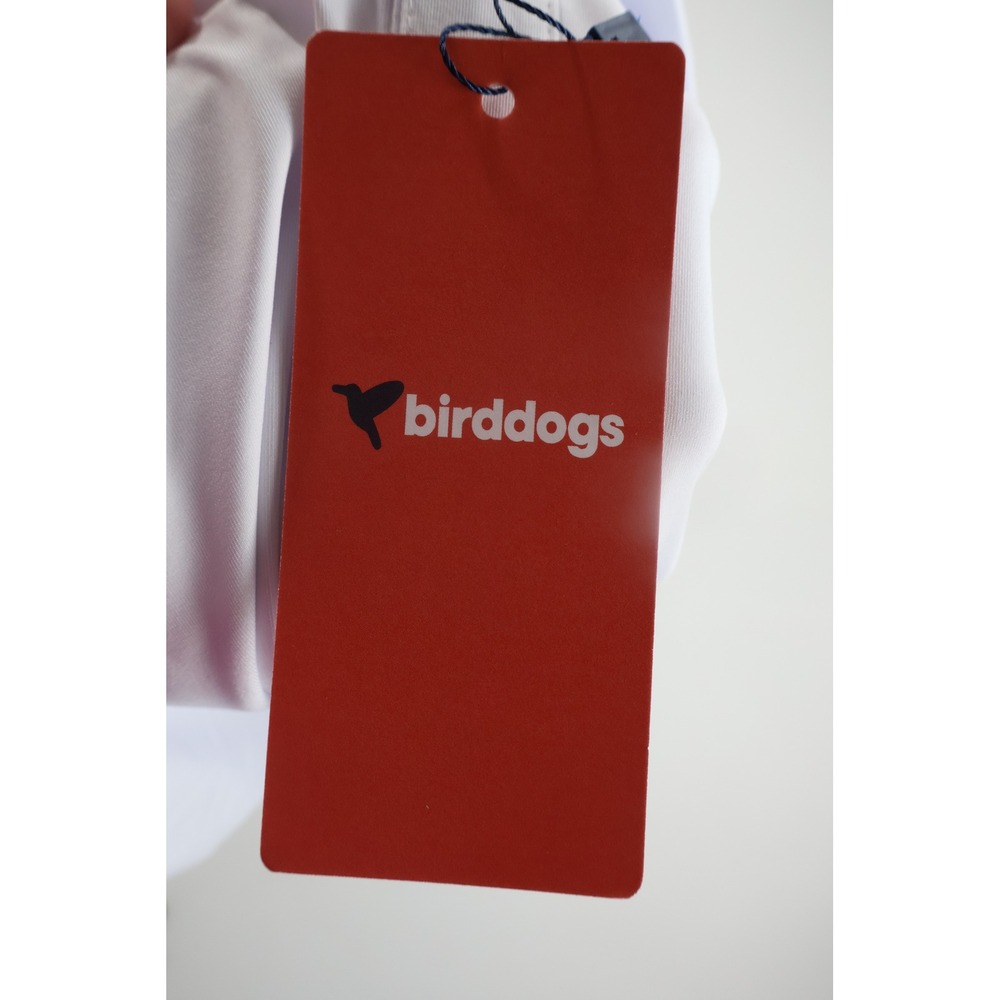 Birddogs Performance Polo Shirt Medium White Spandex Golf Athletic Activewear - Picture 5 of 5